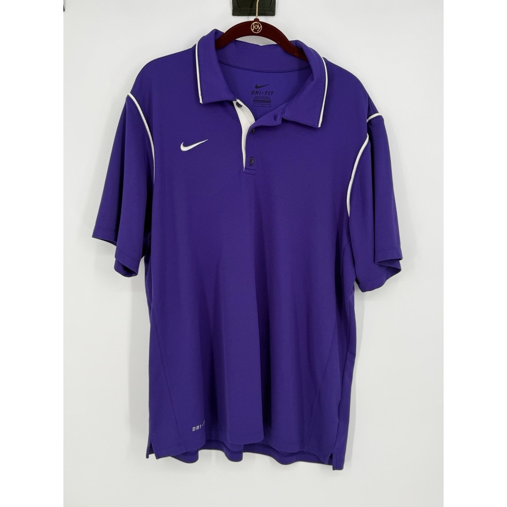 Nike Dri Fit Men's Purple Polo Large